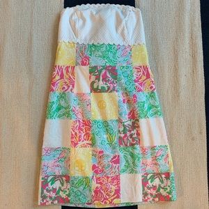 Lilly Pulitzer Classic Print Strapless Dress
